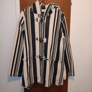 Sanctuary Black and White Striped Jacket